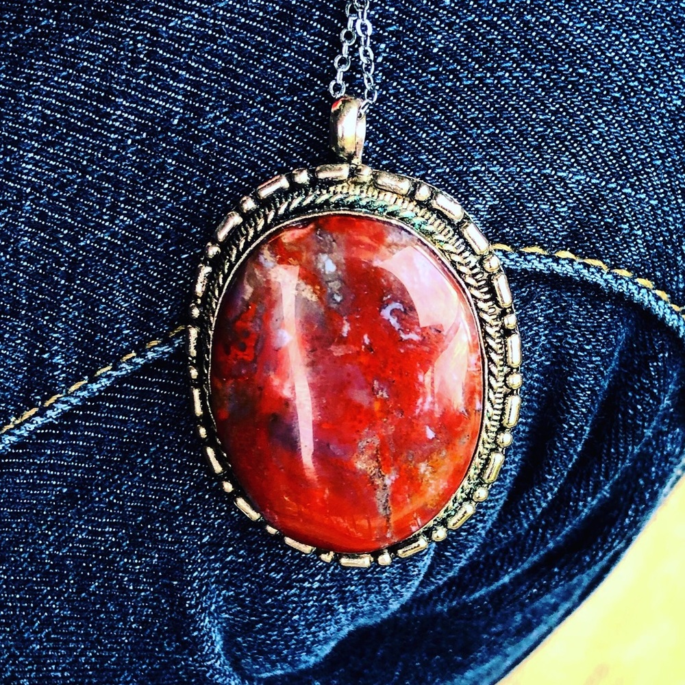 Vintage Red Jasper Necklace 🔥Good Luck Vibes